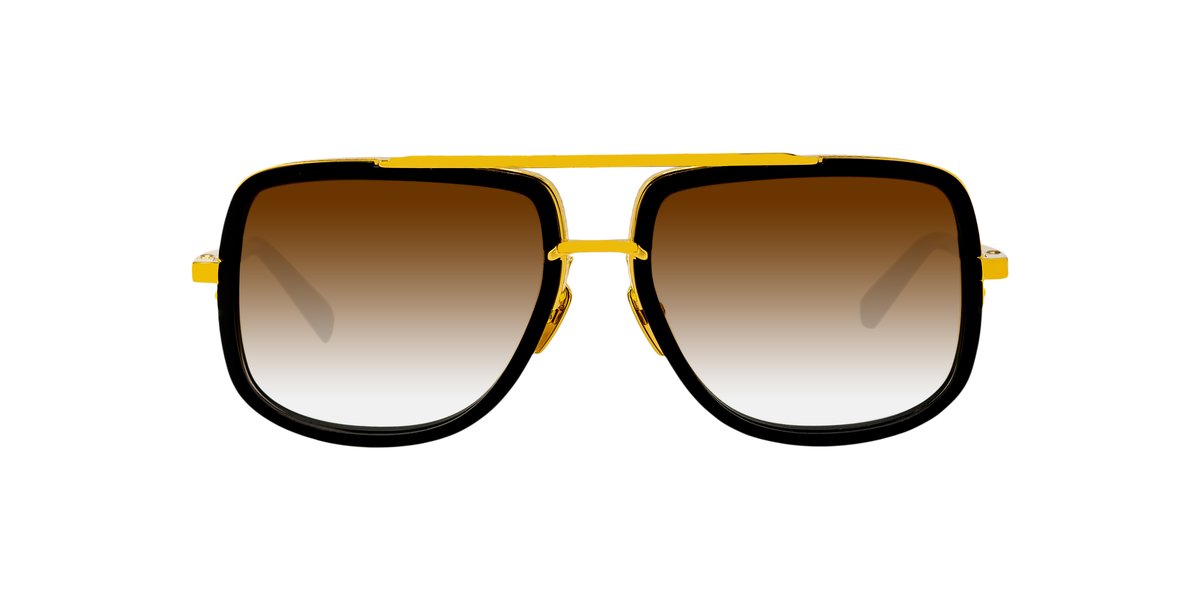 Dita - Mach One Black/Dark Brown Gradient Aviator Unisex Sunglasses