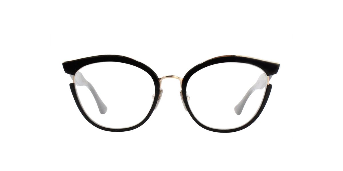 Dita - Mikro Black - Rose Gold Oval Women Eyeglasses