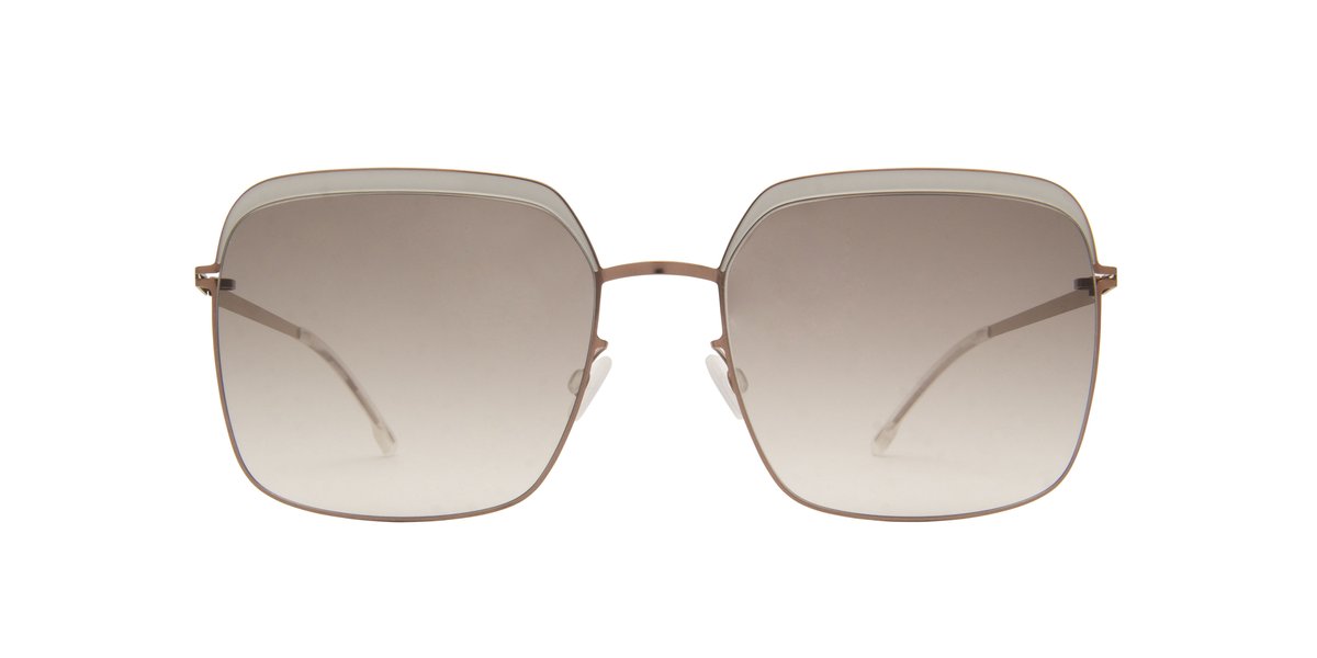Mykita - Dalia Shiny Copper Stone Grey/Grey Gradient Square Women Sunglasses