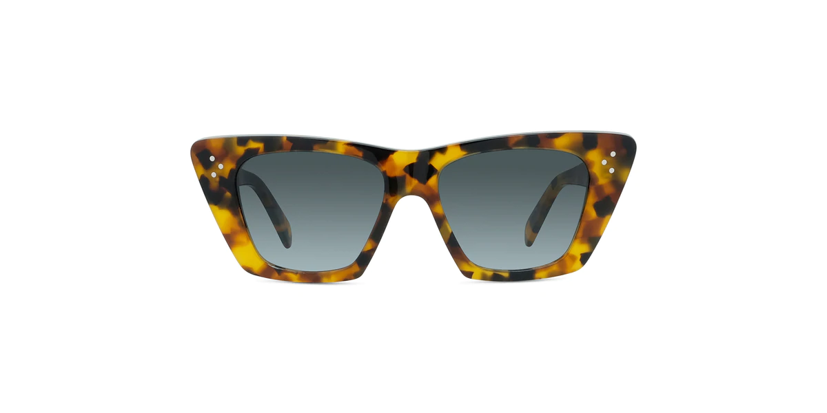 CL40187I Coloured Havana:Gradient Smoke Cat Eye Women Sunglasses